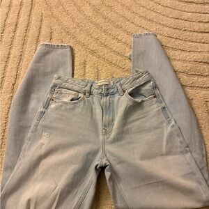 Stradivarius Blue Straight Leg Jeans